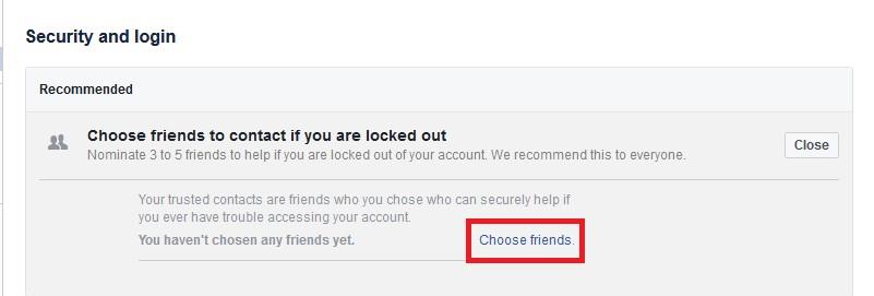 Ανακτήστε την πρόσβαση σε λογαριασμό Facebook με αξιόπιστες επαφές