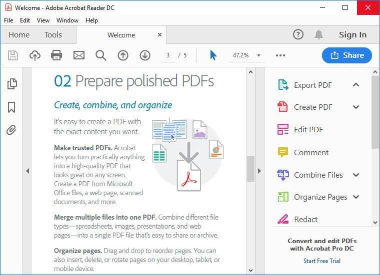 Κορυφαίοι 9 ταχύτεροι αναγνώστες PDF για Windows 10, 8, 7 PC (έκδοση 2021)