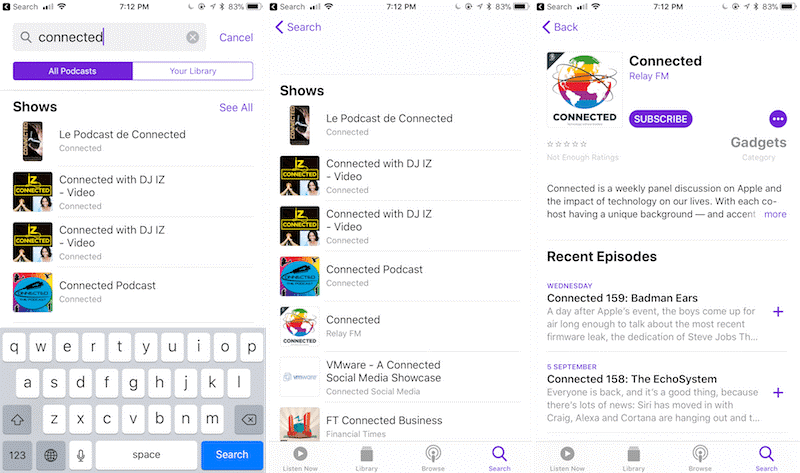 Com utilitzar l'aplicació Podcasts a iOS 11