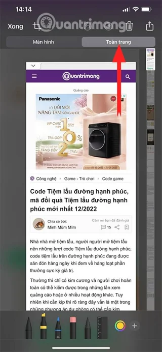 Sådan tager du lange skærmbilleder på iPhone, tag rullende skærmbilleder på iPhone