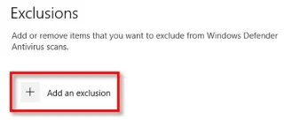 Kako dodati izjeme v programu Windows Defender v sistemu Windows 10