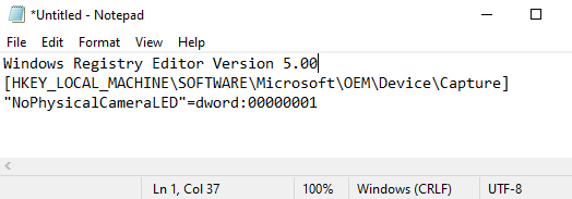 Como activar/desactivar as notificacións OSD da cámara web en Windows 10
