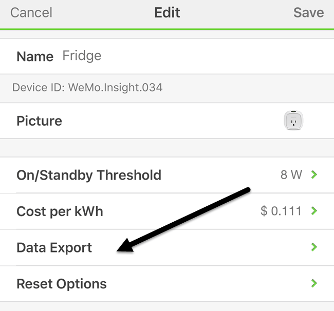 Com exportar dades d'ús d'energia de WeMo a Excel