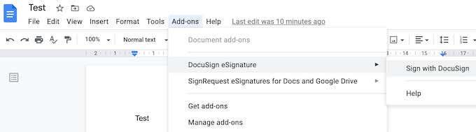 Com inserir una signatura a Google Docs