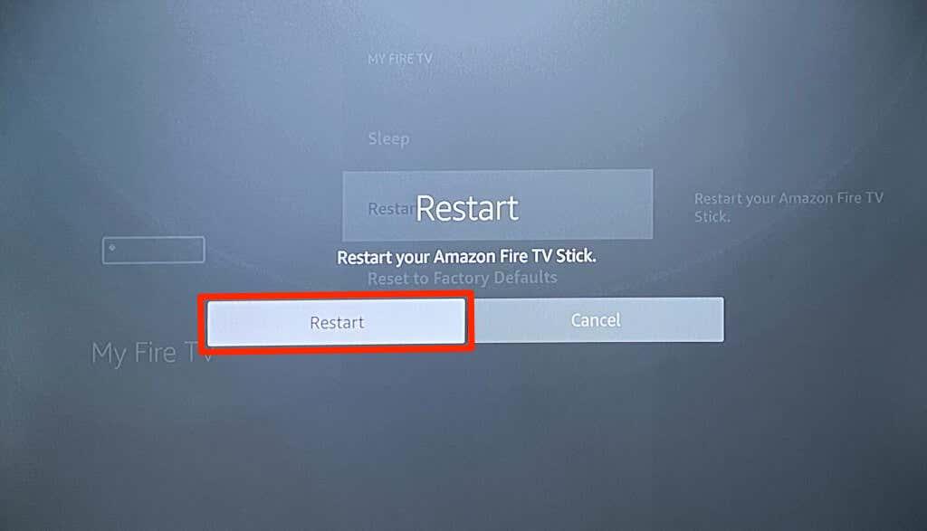 Kaip iš naujo paleisti „Fire TV Stick“.