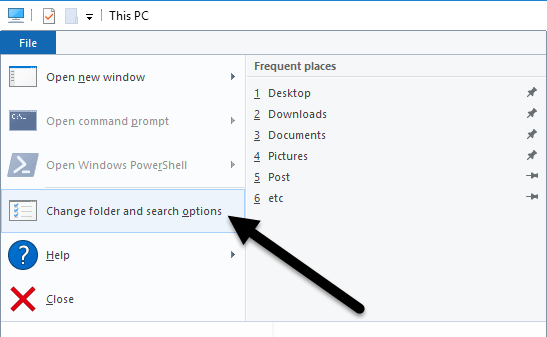 Angi standardmappe når du åpner Explorer i Windows 10