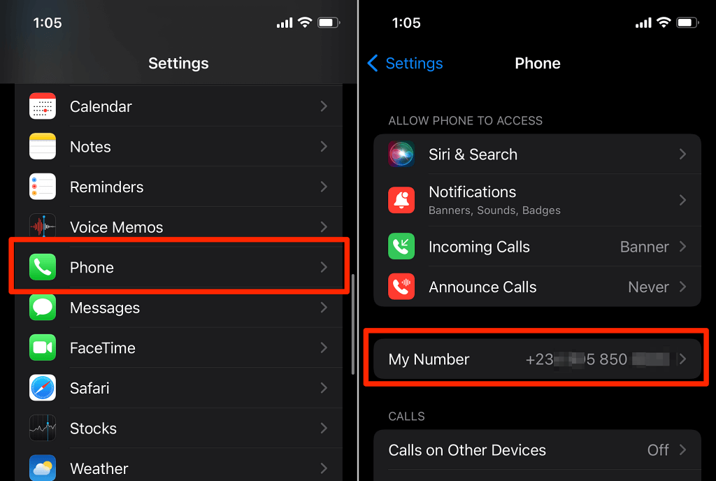 Як знайти свій номер телефону на iPhone та Android