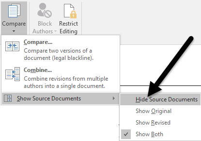 Com utilitzar Comparar i combinar documents a Word