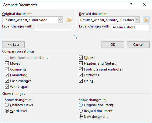 Com utilitzar Comparar i combinar documents a Word