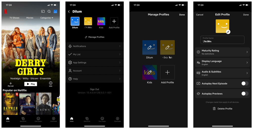 Com editar o suprimir un perfil de Netflix al vostre dispositiu