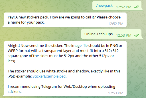 Hur man gör ditt eget Telegram-dekalpaket