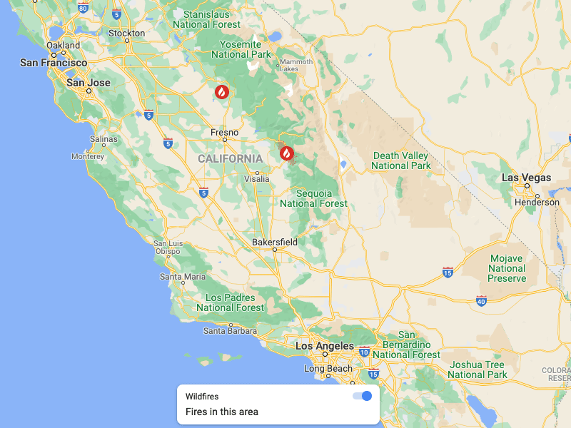 Slik bruker du Google Maps Wildfire Tracking