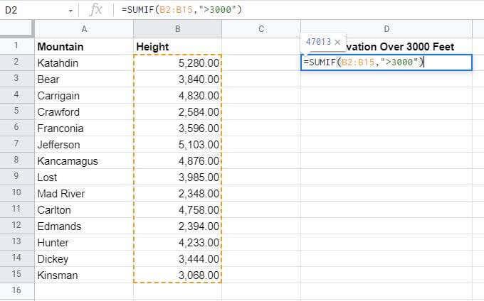 Slik bruker du SUMIF i Google Sheets