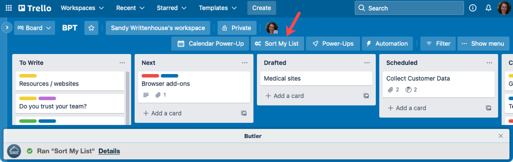 Com utilitzar Butler per a Trello