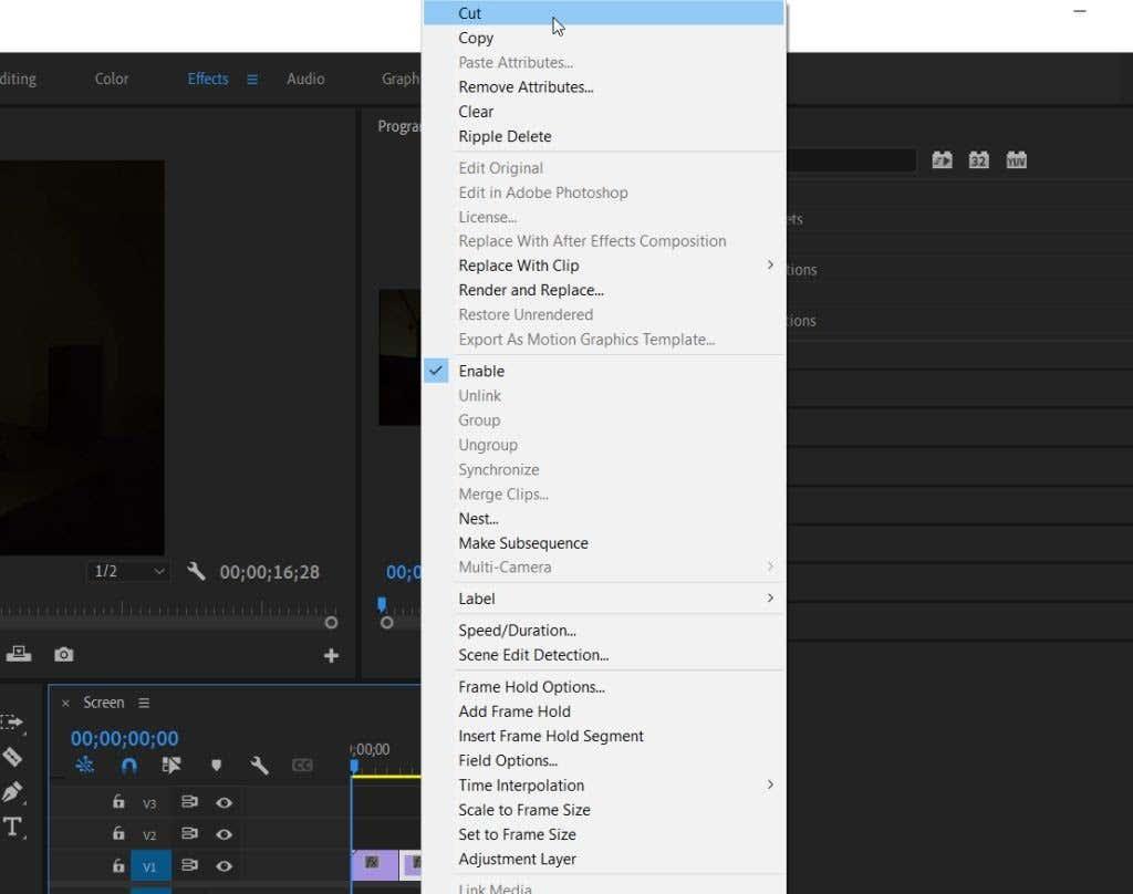 Com dividir un clip a Adobe Premiere Pro