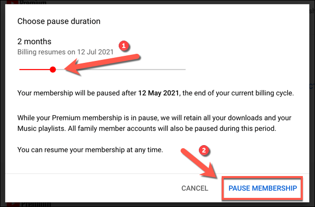 Com cancel·lar o posar en pausa una subscripció a YouTube Premium