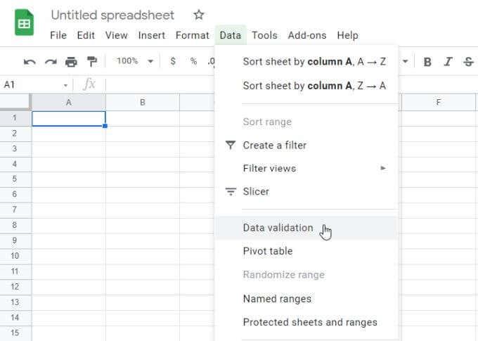 Slik bruker du rullegardinlister for Google Sheets