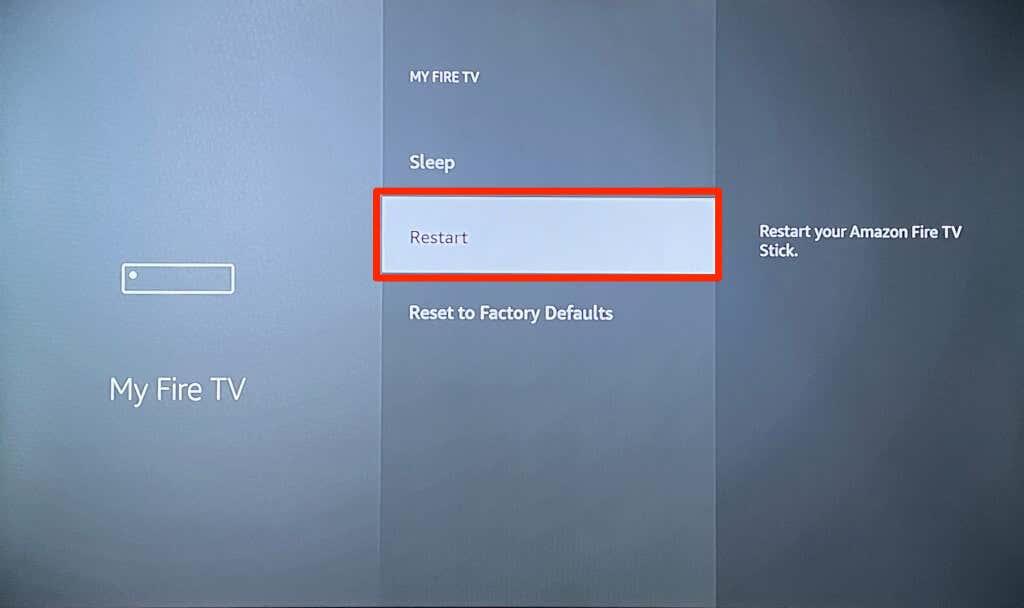 Com reiniciar el vostre Fire TV Stick