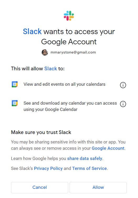 Jak synchronizovat Slack s Kalendářem Google