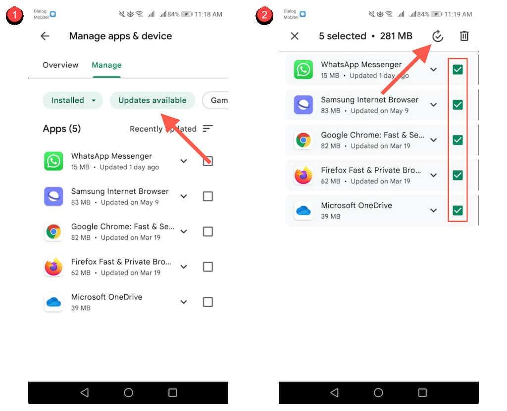Com actualitzar les aplicacions d'Android