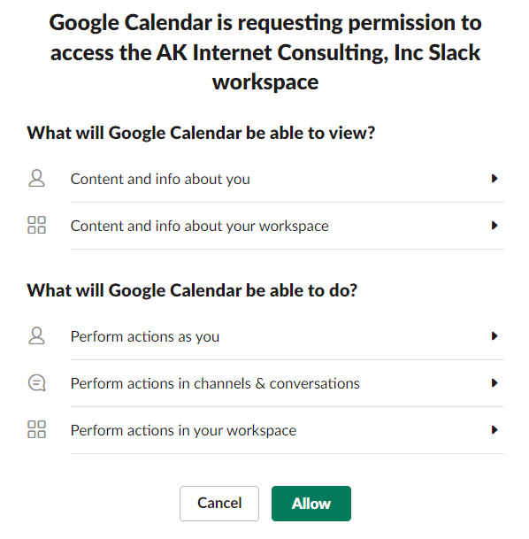 Com sincronitzar Slack amb Google Calendar