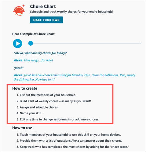 Como crear habilidades con Alexa Blueprints