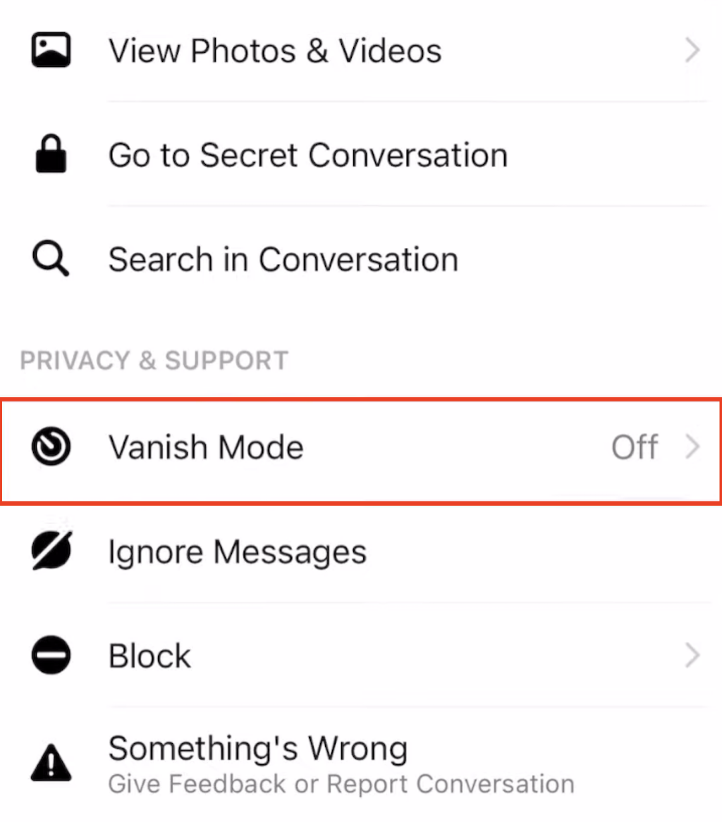 Com utilitzar el mode Vanish a Facebook Messenger