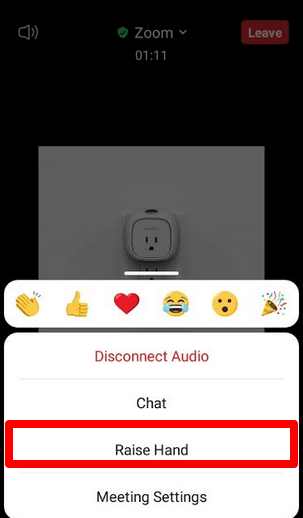 Як підняти руку на нараді в Zoom