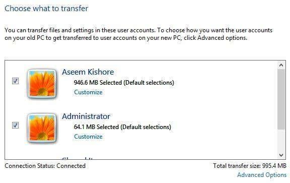 Pārsūtiet failus no Windows XP, Vista, 7 vai 8 uz Windows 10, izmantojot Windows Easy Transfer