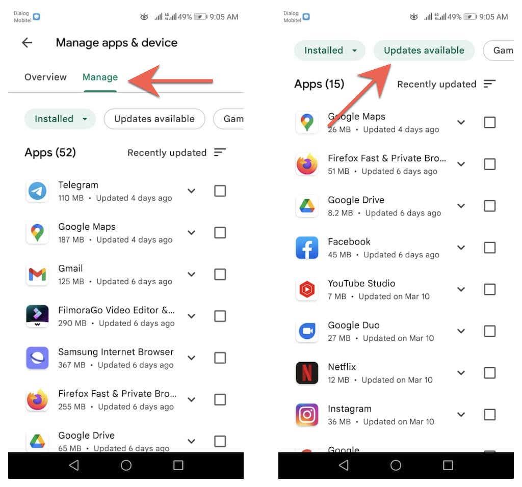 Jak aktualizovat webový prohlížeč na Androidu