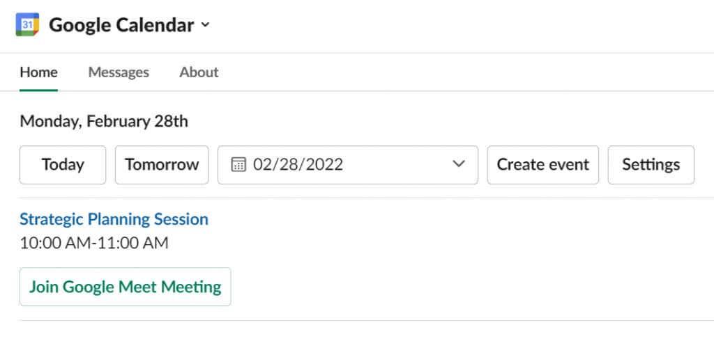 Com sincronitzar Slack amb Google Calendar