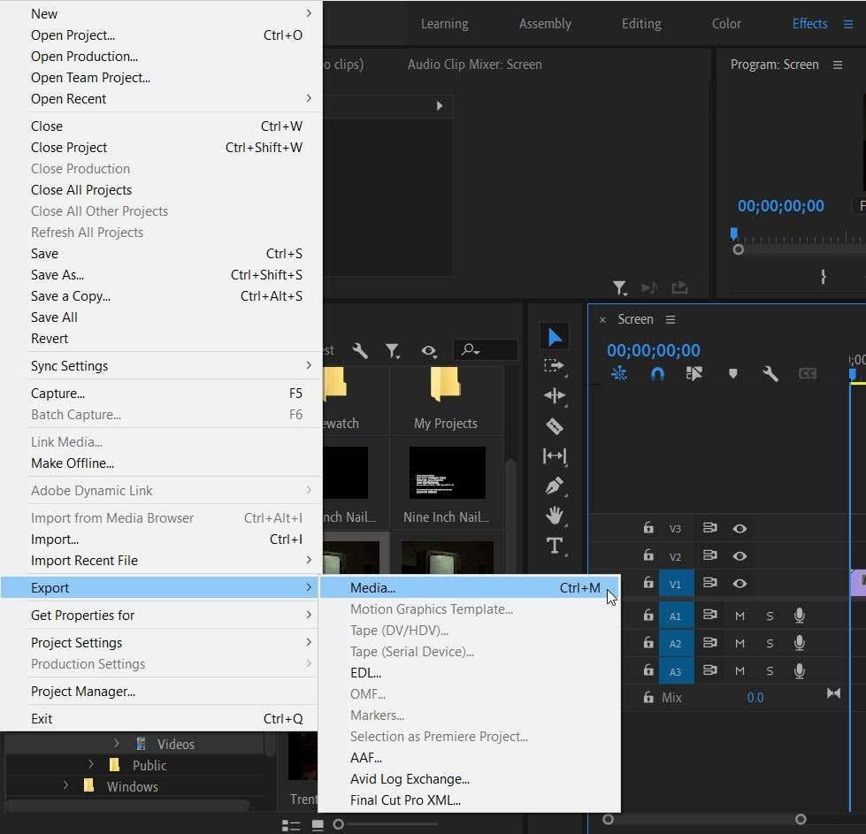 Com utilitzar Adobe Media Encoder per exportar projectes d'Adobe Premiere