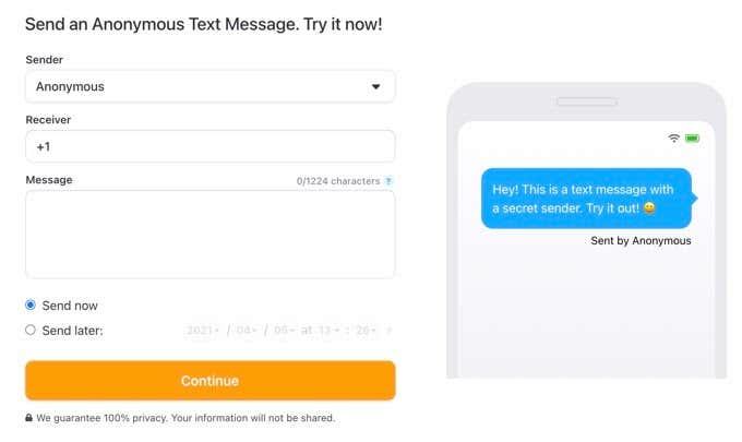 Како послати анонимну текстуалну поруку којој се не може ући у траг