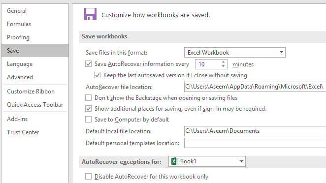 Com utilitzar les funcions de recuperació automàtica i còpia de seguretat automàtica d'Excel
