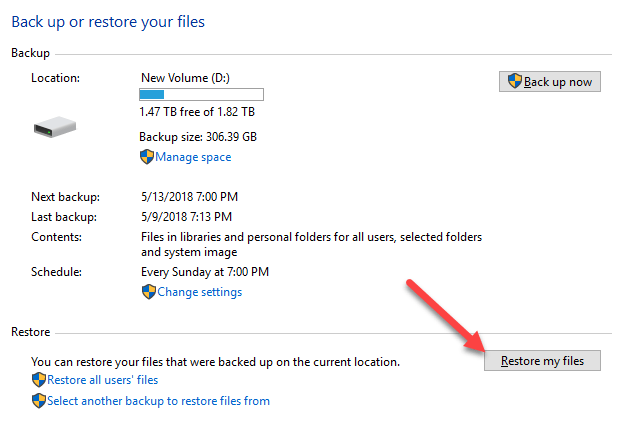 Udhëzues OTT për kopjet rezervë, imazhet e sistemit dhe rikuperimin në Windows 10