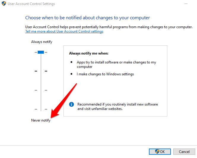 Mis on UAC Windows 10-s ja kuidas seda keelata