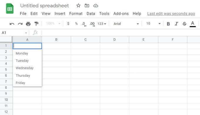 Slik bruker du rullegardinlister for Google Sheets