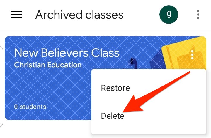 Πώς να αρχειοθετήσετε ή να διαγράψετε ένα Google Classroom