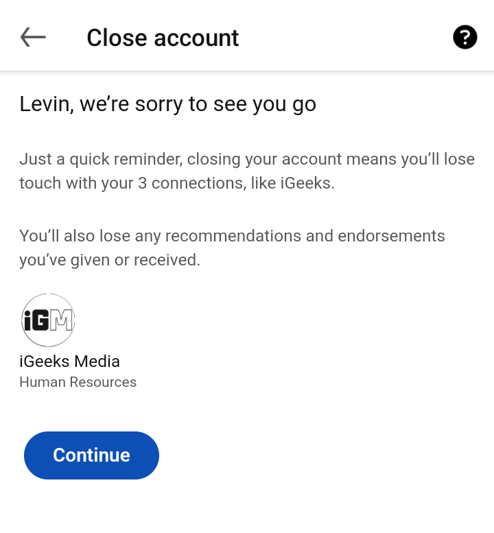 Si të fshini llogarinë tuaj në LinkedIn