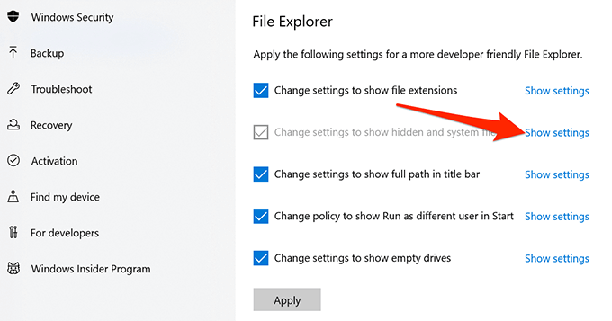 6 xeitos de mostrar ficheiros e cartafoles ocultos en Windows 10