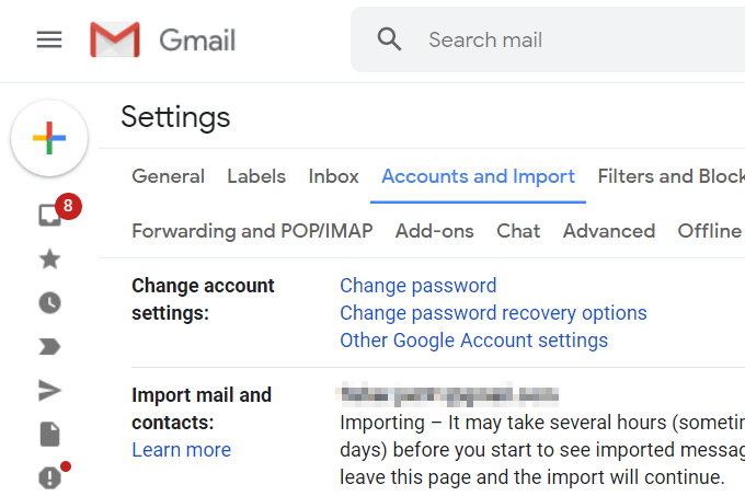 Hvordan overføre e-poster mellom to Gmail-kontoer