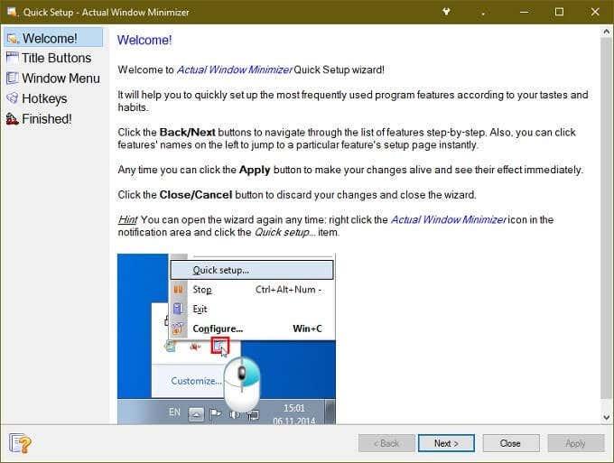 Hvordan minimere et Windows-program til systemstatusfeltet