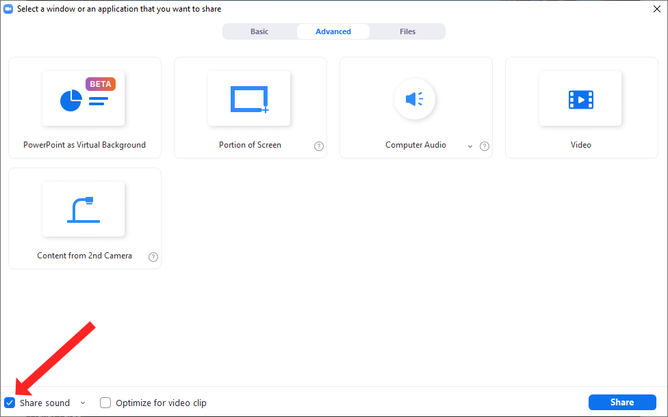 Como compartir audio en Zoom