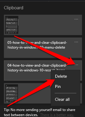 Ako zobraziť a vymazať históriu schránky v systéme Windows 10