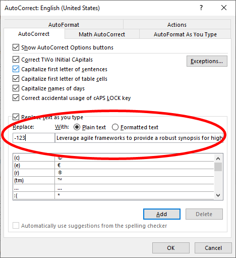 Com crear i utilitzar text automàtic a Microsoft Word