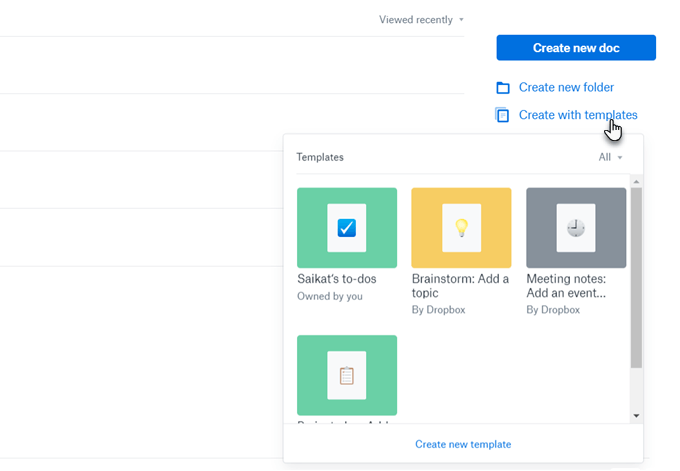 Com crear i utilitzar plantilles de paper de Dropbox