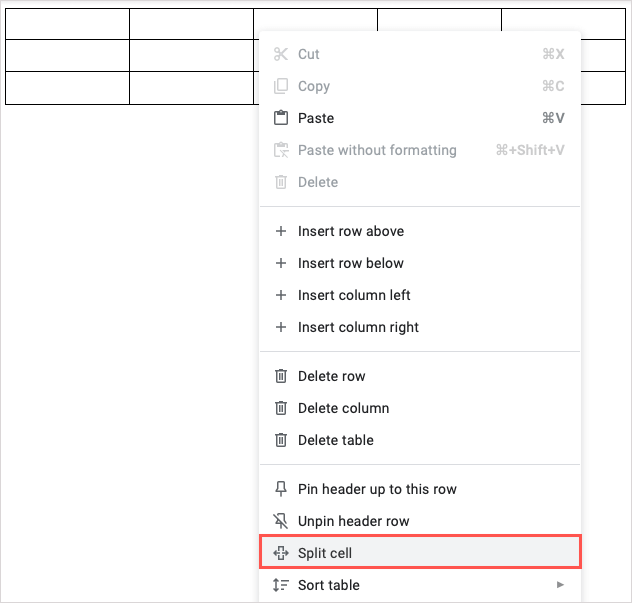 Com afegir, editar, ordenar i dividir una taula a Google Docs