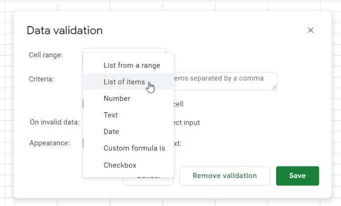 Com utilitzar les llistes desplegables de Google Sheets