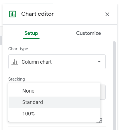 Hvordan lage et søylediagram i Google Sheets