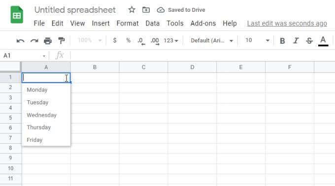 Slik bruker du rullegardinlister for Google Sheets